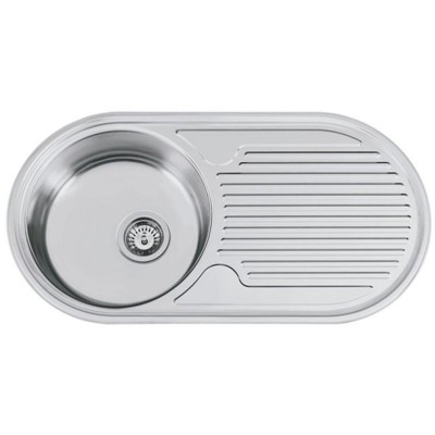 kuchyňský dřez- SEMIDUETO 847 M 0,6MM MATNÝ Sinks - Kulatá výpust 1 1/2 Nerez - matný