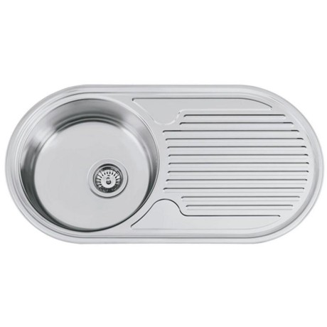 kuchyňský dřez- SEMIDUETO 847 M 0,6MM MATNÝ Sinks - Kulatá výpust 1 1/2 Nerez - matný