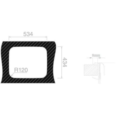 kuchyňský dřez-ACQUAVIVA 550 V 1,0MM LEŠTĚNÝ Sinks