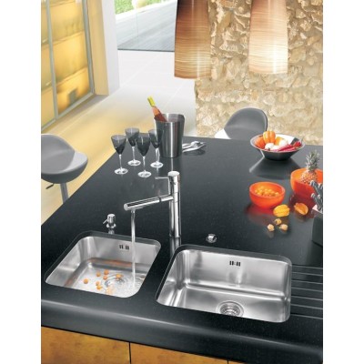 kuchyňský dřez-BAHIA 440 V 0,8MM TROJMONTÁŽ LEŠTĚNÝ Sinks - Trojmontáž