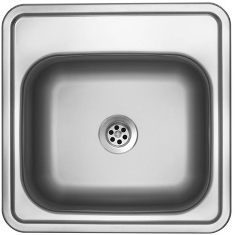 kuchyňský dřez-BAR 380 M 0,6MM MATNÝ (S PŘEPADEM) Sinks - Kulatá výpust 1 1/2
