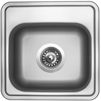 kuchyňský dřez-BAR 380 V 0,6MM MATNÝ (S PŘEPADEM) Sinks - Kulatá výpust 3 1/2