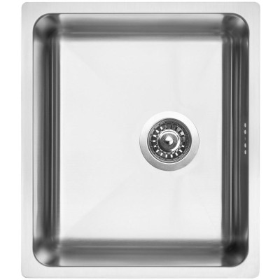 kuchyňský dřez-BLOCK 380 V 1MM KARTÁČOVANÝ Sinks