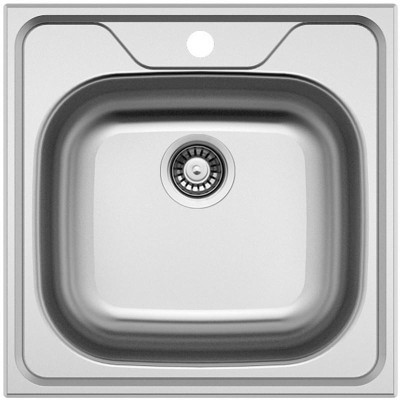 kuchyňský dřez-CLASSIC 480 V 0,6MM MATNÝ Sinks - Kulatá výpust 3 1/2 Nerez - matný