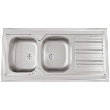kuchyňský dřez-CLP-A 1200 DUO M 0,6MM MATNÝ Sinks