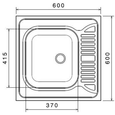 kuchyňský dřez-CLP-D 600 M 0,5MM MATNÝ Sinks