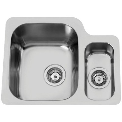 kuchyňský dřez-DUO 571.1 V 1,0MM LEVÝ LEŠTĚNÝ Sinks - Levý