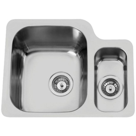 kuchyňský dřez-DUO 571.1 V 1,0MM LEVÝ LEŠTĚNÝ Sinks - Levý