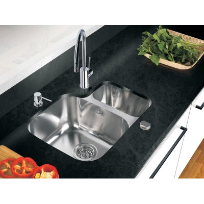kuchyňský dřez-DUO 571.1 V 1,0MM LEVÝ LEŠTĚNÝ Sinks - Levý