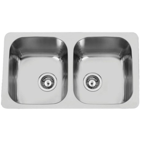 kuchyňský dřez-DUO 765 V 1,0MM LEŠTĚNÝ Sinks