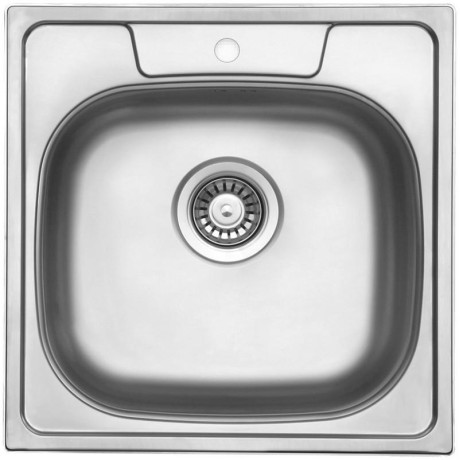 kuchyňský dřez-GALANT 480 V 0,5MM MATNÝ Sinks - Kulatá výpust 3 1/2