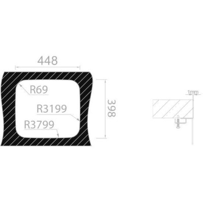 kuchyňský dřez-LAGUNA 490 V 0,8MM SPODNÍ LEŠTĚNÝ Sinks - Spodní montáž