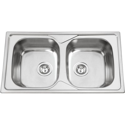 kuchyňský dřez-OKIO 860 DUO V 0,6MM MATNÝ Sinks - Nerez - matný